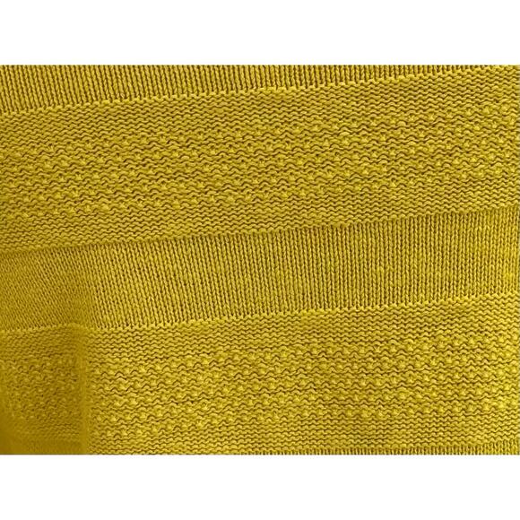 Marc O'Polo Yellow Cotton Linen Slub Knit Long Sleeve Sweater, Size L - Picture 5 of 13